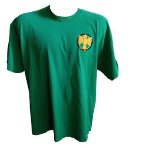 Vintage Men's T-shirt Large Alaska Green All Cotton 1990's Logo Thunderbird Larg
